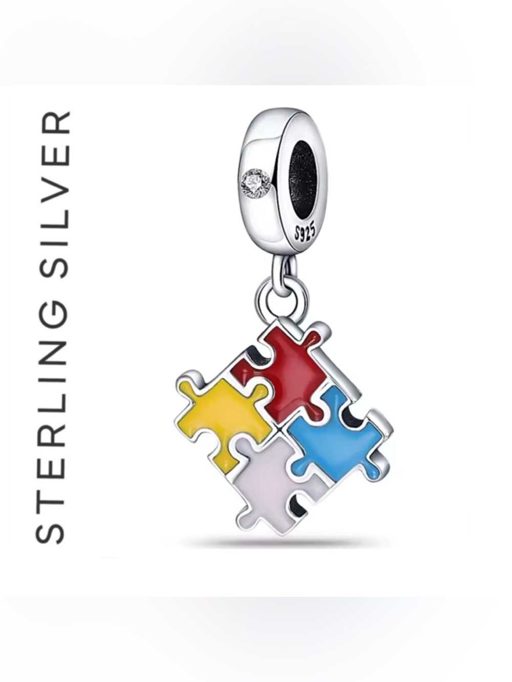 🌟 S925 Sterling Silver Puzzle Charm